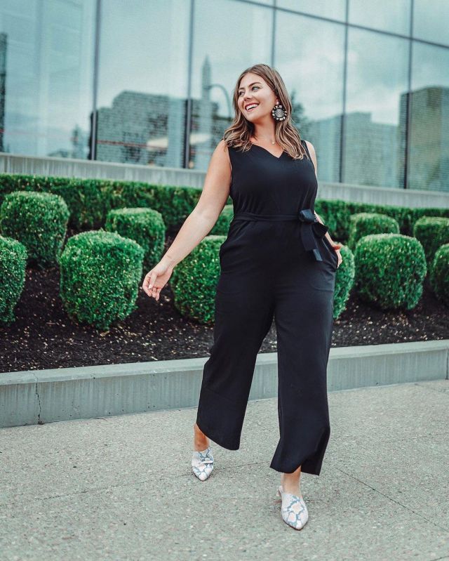 Jump­suit Black of Caralyn Mirand Koch on the Instagram account @caralynmirand