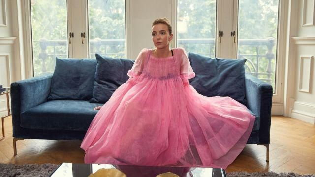 Pink Dress of Villanelle (Jodie Comer) in Killing Eve (S01E07)