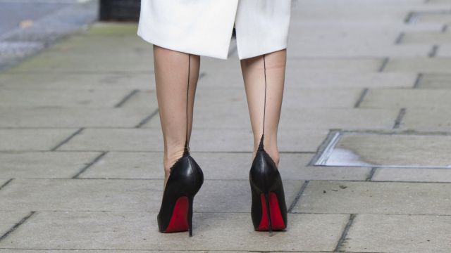 Louboutin Red Bottom Heels of Irene Adler (Lara Pulver) in ...