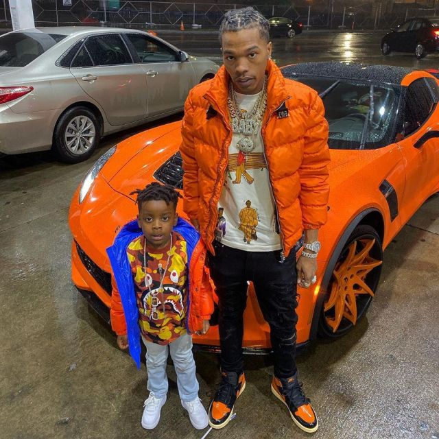 Moncler Genius Orange 1017 ALYX 9SM - Deimos padded jacket of Lil Baby on the Instagram account @lilbaby_1