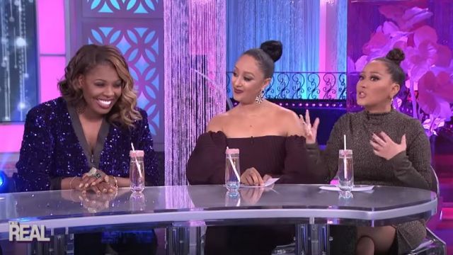 Fashion nova You Knew About It Skirt Set worn by Adrienne Houghton on The Real January 19, 2020