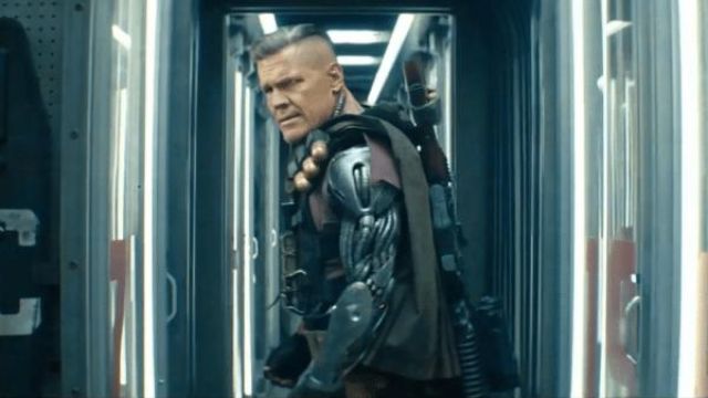 The holding Cable (Josh Brolin) in Deadpool 2