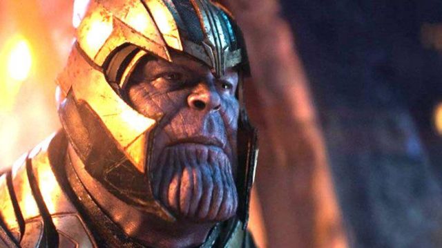 The mask of Thanos (Josh Brolin) in Avengers : Infinity War