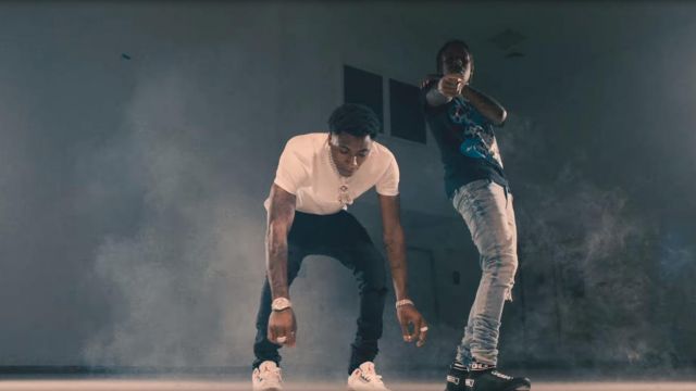 Jordan White 3 Retro Knicks of YoungBoy Never Broke Again in the music video Rich The Kid - Money Talk (feat. YoungBoy Never Broke Again) [Official Music Video]