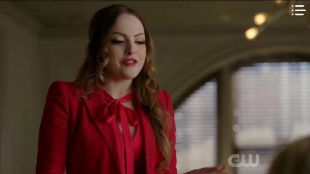 Red Crêpe Blazer worn by Fallon Carrington (Elizabeth Gillies) in Dynasty  Season 3 Episode 9