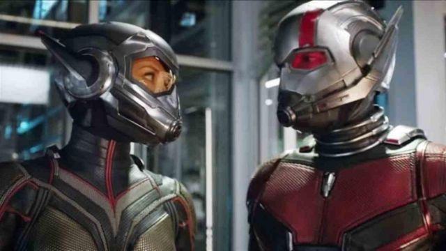 La máscara de Scott Lang / Ant-Man (Paul Rudd) en Ant-Man y la Avispa