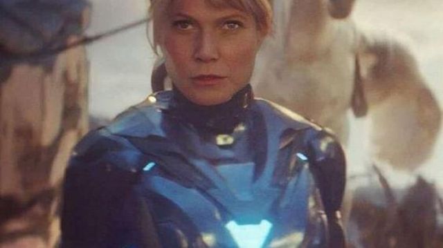 The armor's "rescue" of Pepper Potts (Gwyneth Paltrow) in Avengers: Endgame