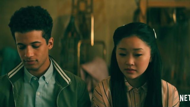 Yellow stripped shirt worn by Lara Jean (Lana Condor) in To All the Boys 2: P.S. I Still Love You