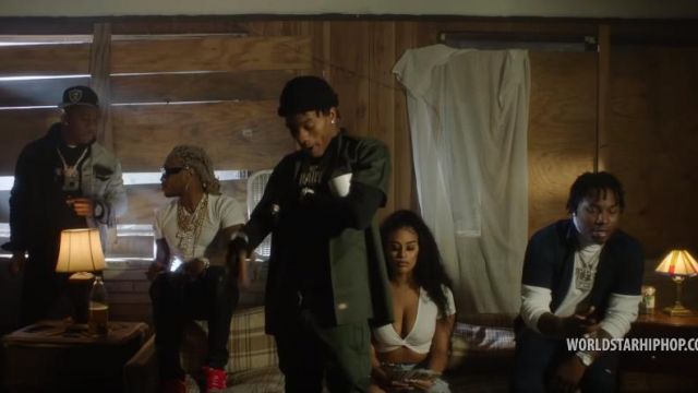 Dickies Olive Green Men's Skinny-Straight Double Knee Work Pant of Lil Baby in the music video Marlo - “1st N 3rd” feat. Future, Lil Baby (Official Music Video - WSHH Exclusive)