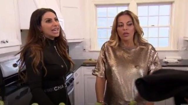 Gold Sequin Tee worn by Dolores Catania  in The Real Housewives of New Jersey Season 10 Episode 11