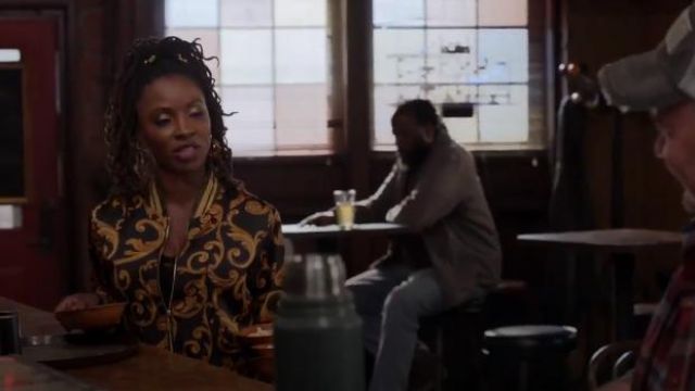 Black Cross Front Top worn by Veronica Fisher (Shanola Hampton) in Shameless Season 10 Episode 12