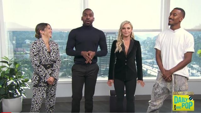 Zadig & voltaire Po­lis Jac Coeur Heart Print Trousers worn by Erin Lim on E! News January 24, 2020