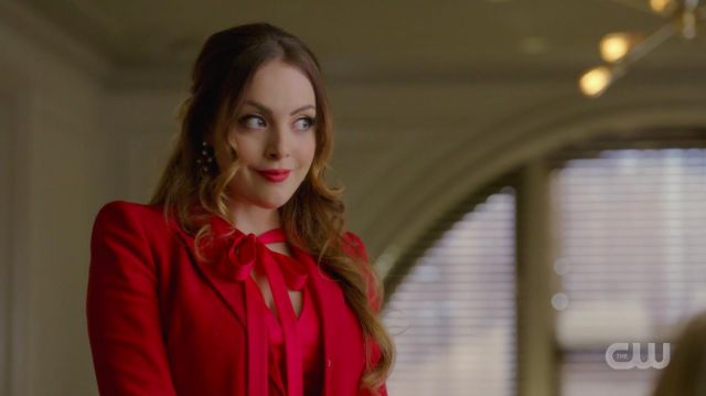 Red Dress of Fallon Carrington (Elizabeth Gillies) in Dynasty (S03E09 ...