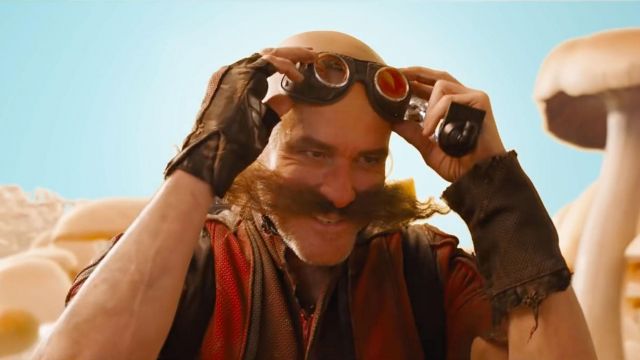 The red goggles of the Dr. Ivo Robotnik (Jim Carrey) in Sonic the movie