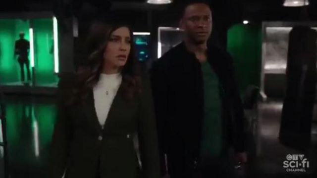 Vert Blazer porté par Dinah Drake (Juliana Harkavy) dans la Flèche de la Saison 8, Épisode 10