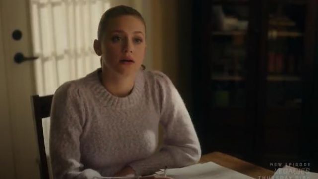 Purple Puff Shoulder Sweater worn by Betty Cooper (Lili Reinhart) in Riverdale Season 4 Episode 11