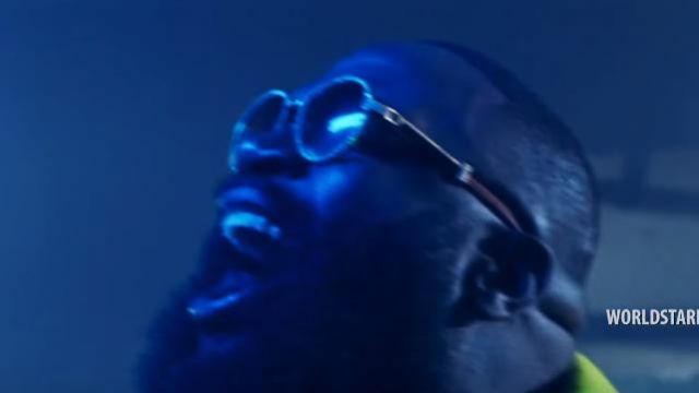 Cartier Brown Vintage Round 'Bagatelle' Sunglasses of Rick Ross in the music video Travis Barker - “Gimme Brain” feat. Lil Wayne & Rick Ross (Official Music Video - WSHH Exclusive)