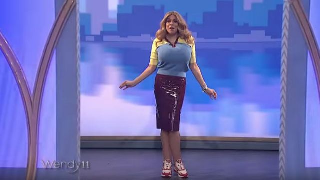 Commando Faux Patent Leather Midi Skirt worn by Wendy Williams on The Wendy  Williams Show January 30, 2020