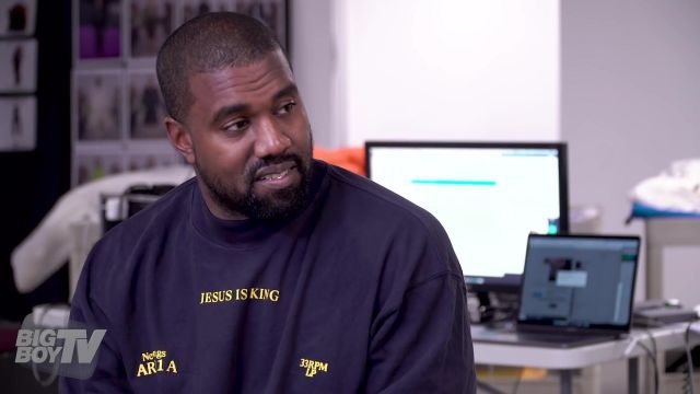 Jesus is King Hooded Sweatshirt worn by Kanye West in Kanye West on 'Jesus is King', Being Canceled, Finding God + A Lot More