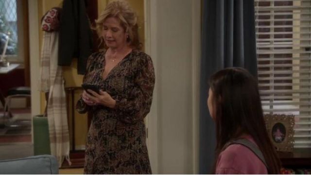 Floral Print Button Front Dress worn  by Vanessa Baxter (Nancy Travis) in Last Man Standing Season 8 Episode 8