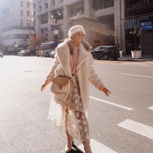 Em­broi­dered Tulle Skirt of Josie on the Instagram account @josieldn