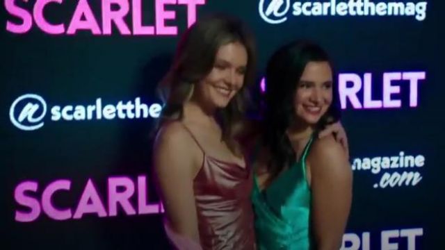 Wrap Ef­fect Dress in Aqua worn by Jane Sloan (Katie Stevens) in The Bold Type Season 4 Episode 2