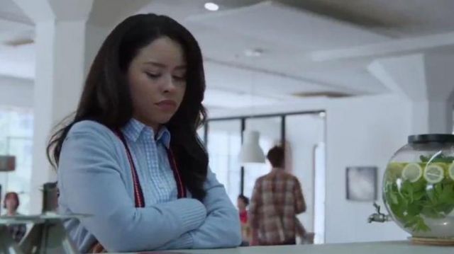 Blue Checked Shirt worn by Mariana Adams Foster (Cierra Ramirez) in Good Trouble Season 2 Episode 13