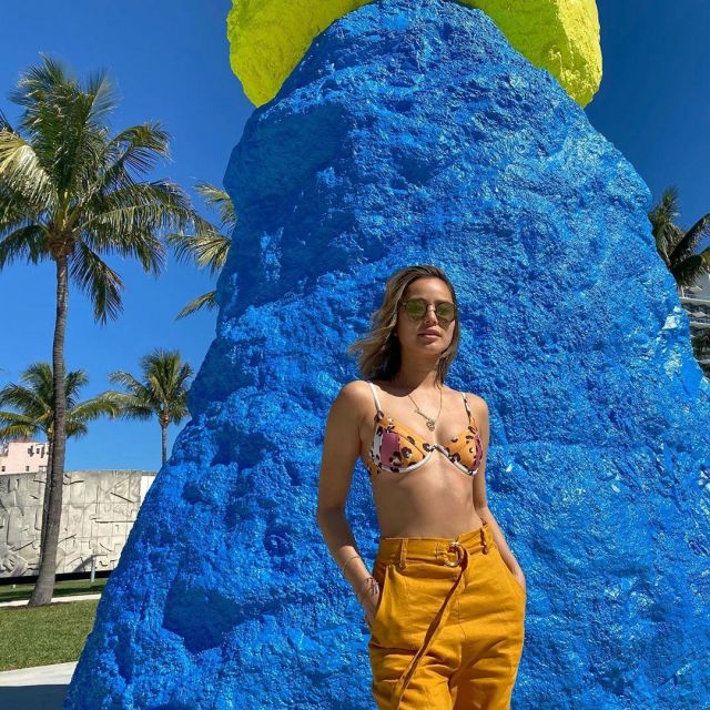Le haut de maillot de bain imprimé de Jamie Chung sur le compte Instagram de @jamiejchung