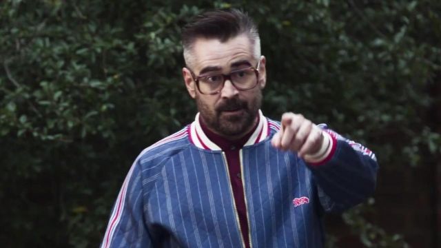 Jogging plaid worn by a Coach (Colin Farrell) in The Traveling