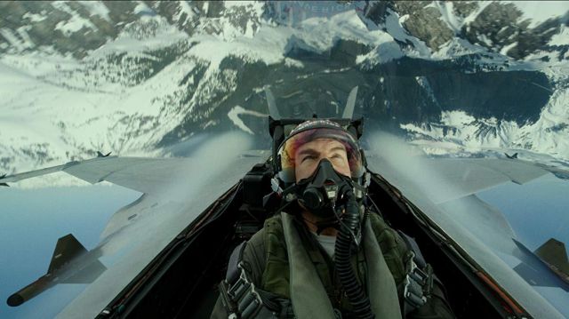 Flight helmet worn by Maverick (Tom Cruise) as seen in Top Gun: Maverick