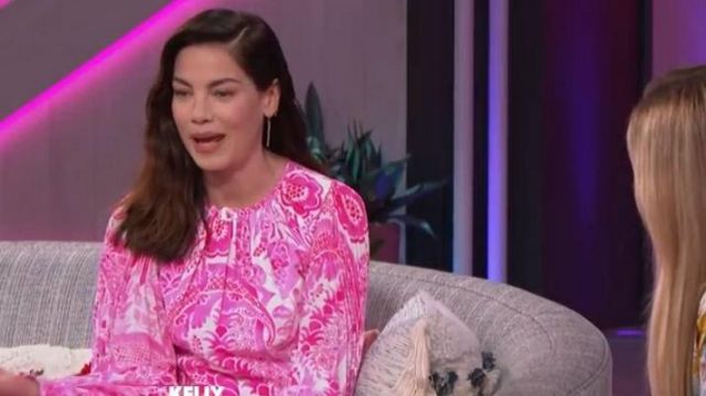 Andrew Gn Pleated Midi Fit & Flare Dress worn by Michelle Monaghan on The Kelly Clarkson Show February 4, 2020