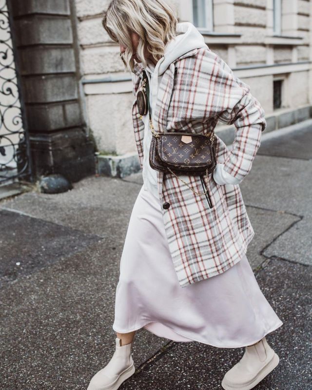 Plaid Coats of Karin Teigl on the Instagram account @constantly_k