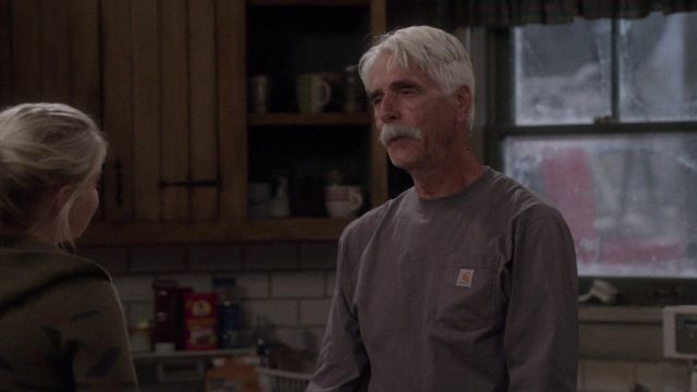 Carhartt long sleeve with pocket t-shirt worn by Beau Bennett (Sam Elliott) as seen in The Ranch (S04E18)