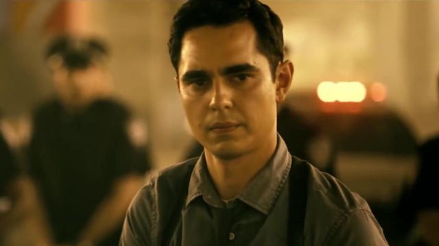 The denim shirt gray William Schenk (Max Minghella) in SPIRAL, The LEGACY OF SAW