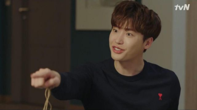 Navy Knitted Sweater worn by Cha Eun ho Lee Jong suk in Romance