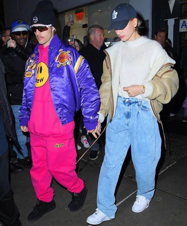 Natasha Zinko Straight Frayed Jeans worn by Hailey Baldwin New York City February 6, 2020