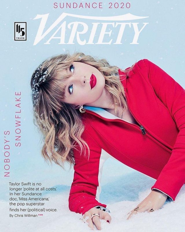 The red ski jumpsuit of Taylor Swift on the Instagram account @taylorswift