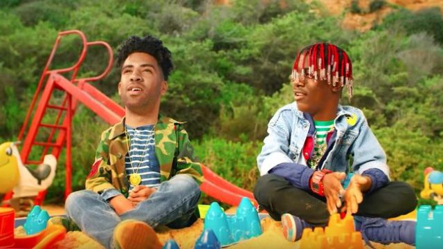 Camo jacket of KYLE in KYLE - iSpy feat. Lil Yachty [Official Music Video]