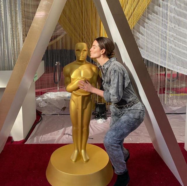 Isabel marant Dack­en Suede An­kle Boots worn by Lily Aldridge on The Dolby Theater February 8, 2020