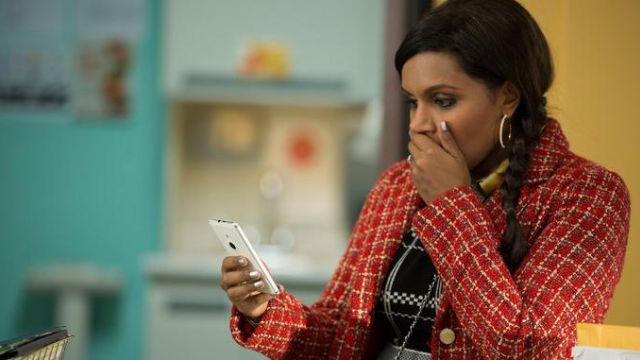 The top A. L. C. of Mindy Kaling in The Mindy Project