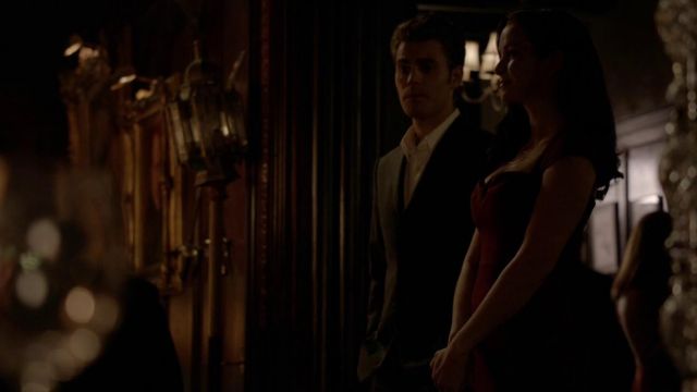 The red dress Lily Salvatore in The Vampire Diaries