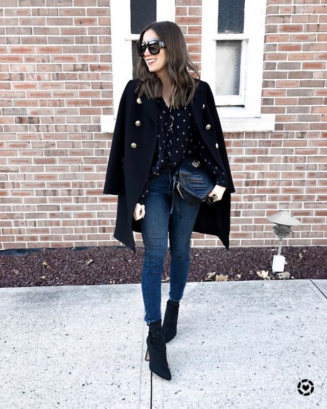 Y.A.S Black Coat of Karen on the Instagram account @everbstyled