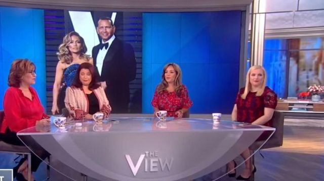 Saloni Grace Off The Shoul­der Dress worn by Sunny Hostin On The View  February 7, 2020