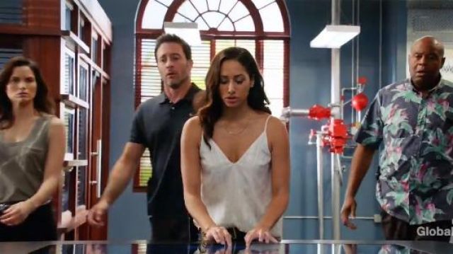 White Cami worn by Tani Rey (Meaghan Rath) in Hawaii Five-0 Season 10 Episode 15