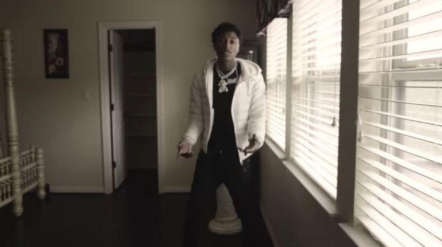 Amiri Black Waxed Jeans of YoungBoy Never Broke Again in the music video YoungBoy Never Broke Again - Fine By Time