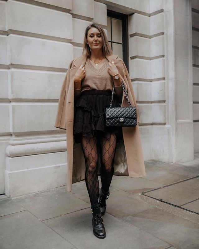 Allsaints Black Boot of Justine on the Instagram account @itsjustinesjournal
