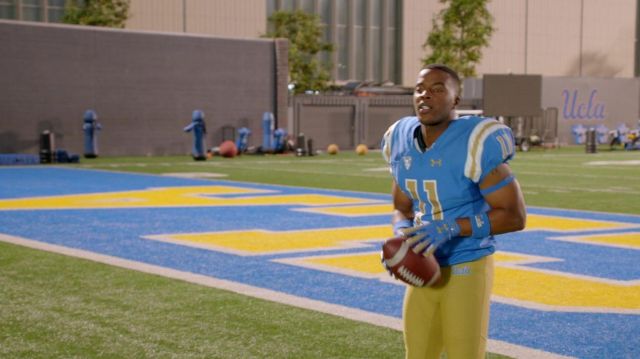 Under Armour UCLA Football Jersey in Blue worn by Spencer James (Daniel Ezra) in All American (S02E12)
