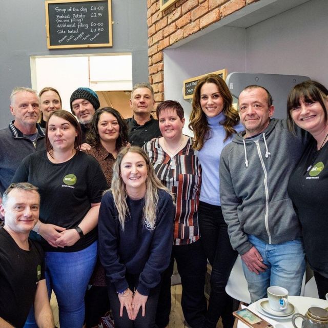 Pure Collection Cashmere Roll Neck Sweate worn by Catherine, Duchess of Cambridge The Ark Open Farm February 12, 2020