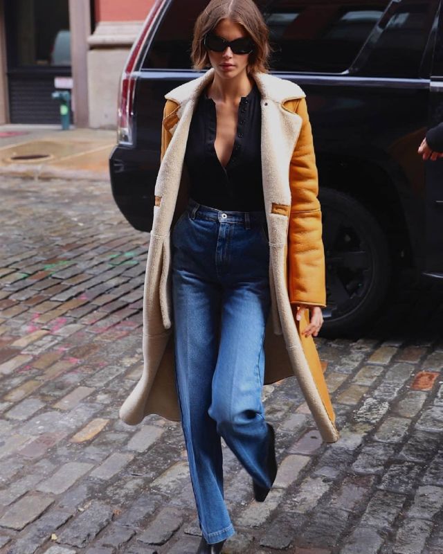 loewe shearling coat