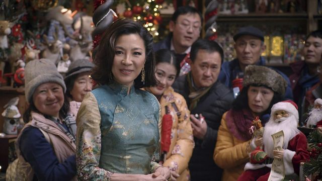 Asian Embroidered Tunic worn by Santa (Michelle Yeoh) as seen in Last Christmas